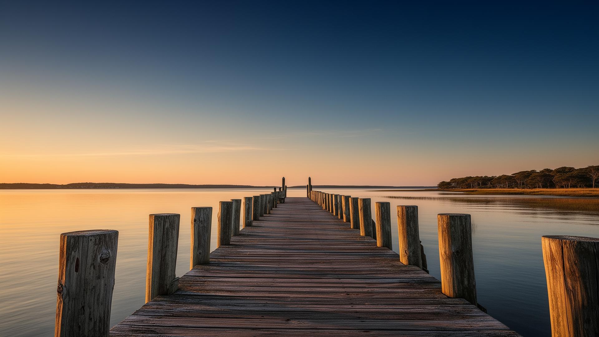 Cape Cod coast at golden hour